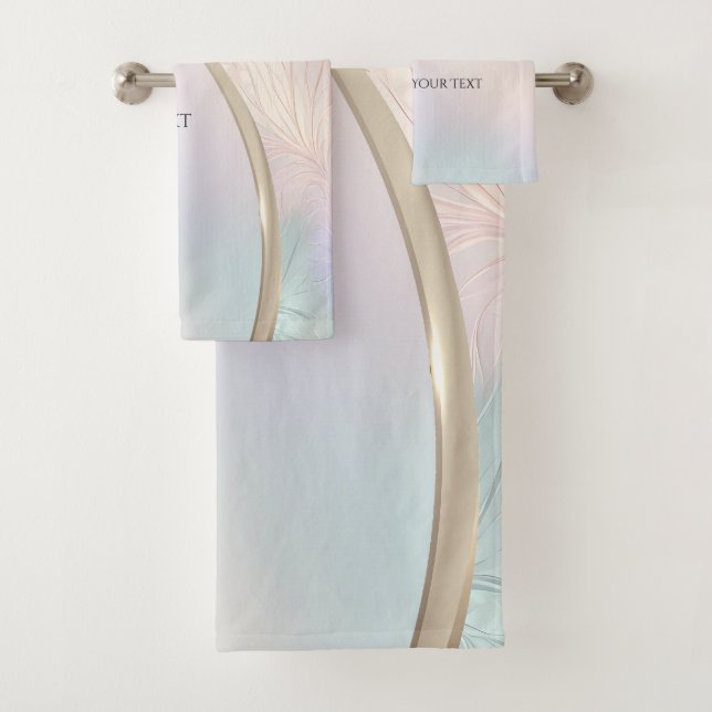 Modern Abstract Iridescent Towel Set (Insitu)