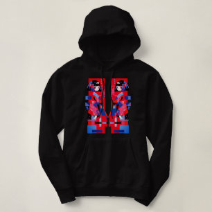 Modern Abstract Japanese Girl – Geometric Kimono Hoodie
