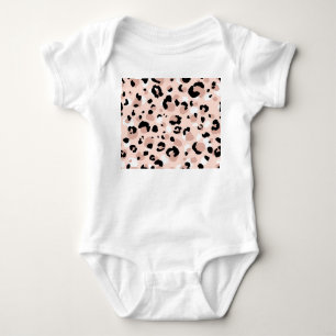 Modern Abstract Leopard Animal Print Baby Bodysuit