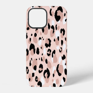 Modern Abstract Leopard Animal Print iPhone 12 Case