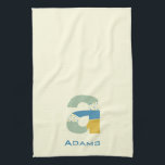Modern Abstract Letter A Monogram Initial Tea Towel<br><div class="desc">Tea towel featuring an abstract modern monogram.</div>