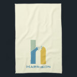 Modern Abstract Letter H Monogram Initial Tea Towel<br><div class="desc">Tea towel featuring an abstract modern monogram.</div>