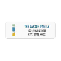 Modern Abstract Letter L Monogram Initial Address