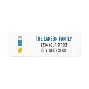 Modern Abstract Letter L Monogram Initial Address