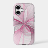 Modern Abstract Light Pink Gray Fractal Design