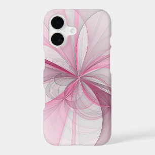 Modern Abstract Light Pink Gray Fractal Design