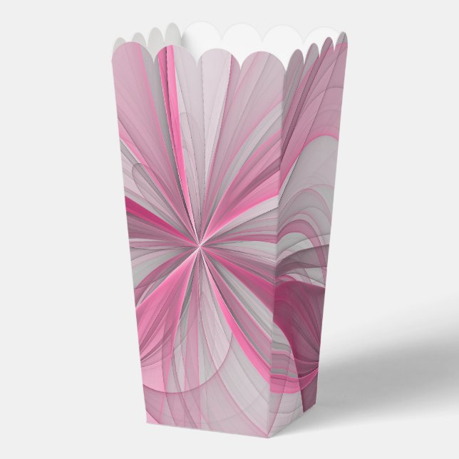 Modern Abstract Light Pink Gray Fractal Design Favour Box (Front)