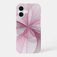 Modern Abstract Light Pink Grey Fractal Design