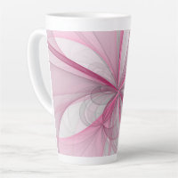 Modern Abstract Light Pink Grey Fractal Design