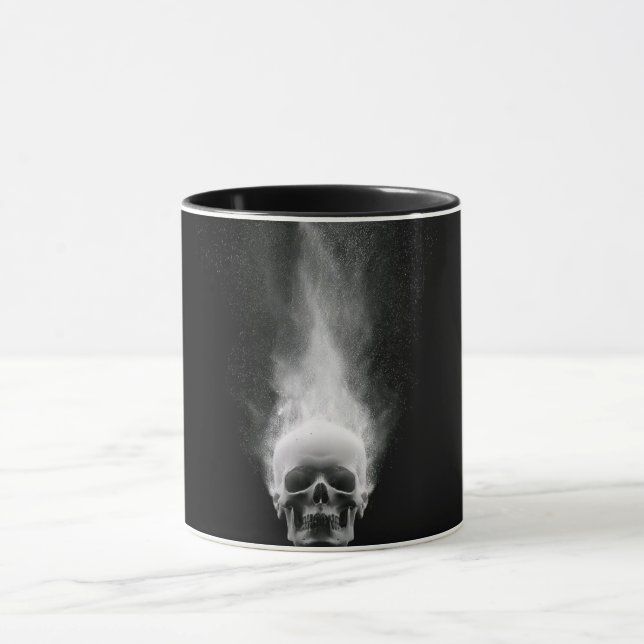Modern Abstract Line Art Black Mug | Minimalist Co (Center)
