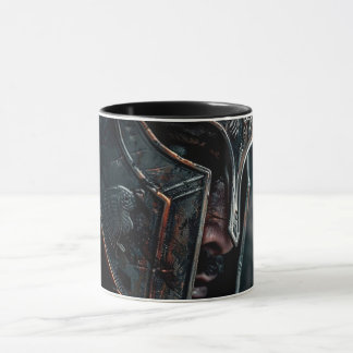 Modern Abstract Line Art Black Mug | Minimalist Co
