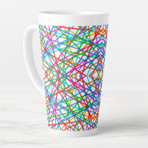 Modern Abstract Line Art Latte Mug