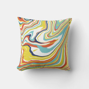Modern Abstract Liquid Art Marble Effect Cushion