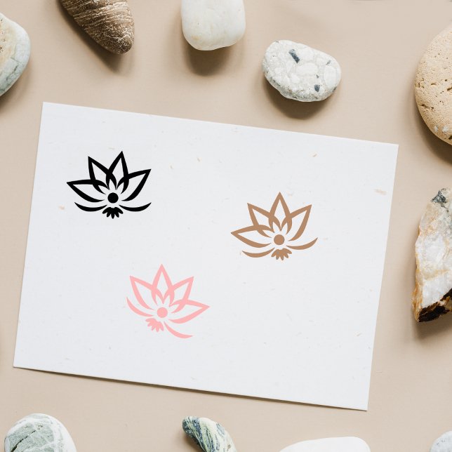 Modern Abstract Lotus Flower,  Rubber Stamp (Creator Uploaded)