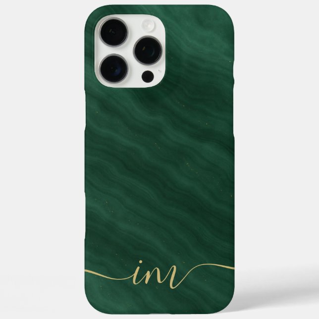 Modern Abstract Marble Design with Initials & Name Case-Mate iPhone Case (Back)