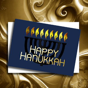 Modern Abstract Menorah Black Yellow