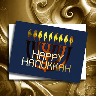 Modern Abstract Menorah Copper Rust