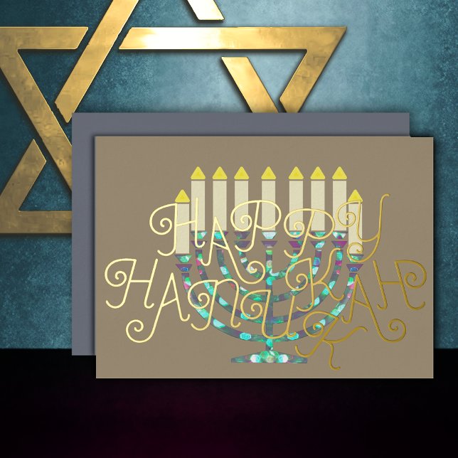 Modern Abstract Menorah Pink Purple Blue (Creator Uploaded)