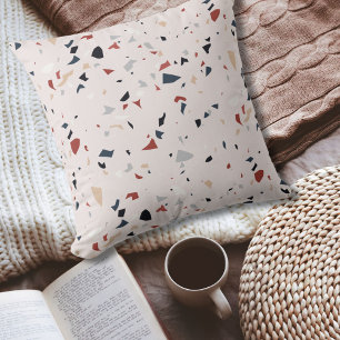 Modern Abstract Mid Century Terrazzo Pattern Cushion