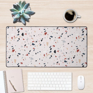 Modern Abstract Mid Century Terrazzo Pattern Desk Mat