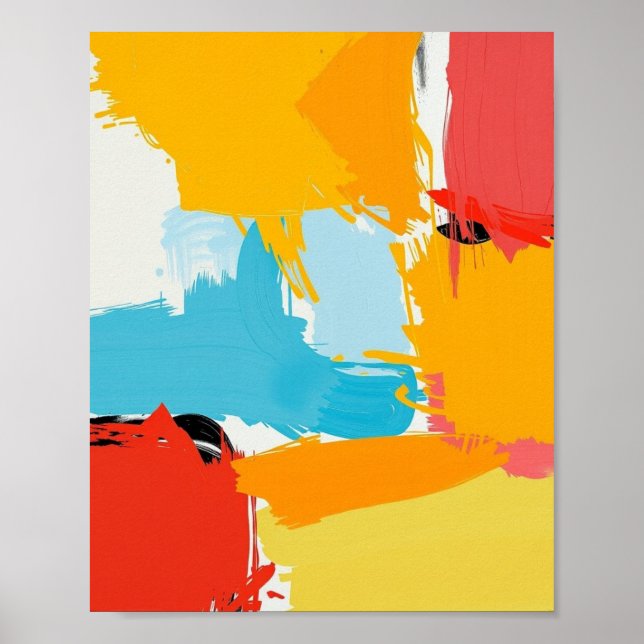 Modern Abstract Minimal Line Art Poster (Front)