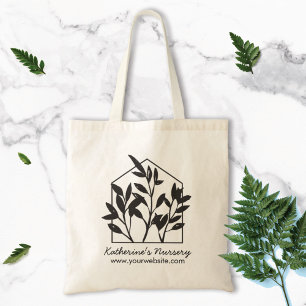 Modern Abstract Minimalist Black Houseplant Tote Bag