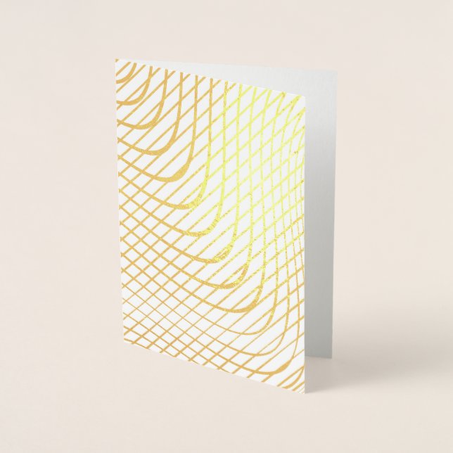 Modern Abstract Minimalist Gold Foil Card (Front)
