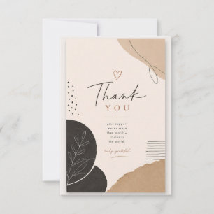 Modern Abstract Minimalist Thank You Card