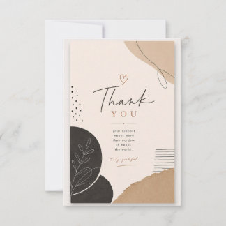 Modern Abstract Minimalist Thank You Card