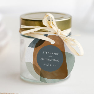 Modern Abstract Minimalistic Wedding Favour Tags