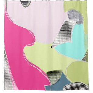 Modern abstract minimalistyk bocho pattern shower curtain