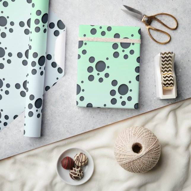 Modern Abstract Mint Green Paper Cut Pattern  (Crafts)