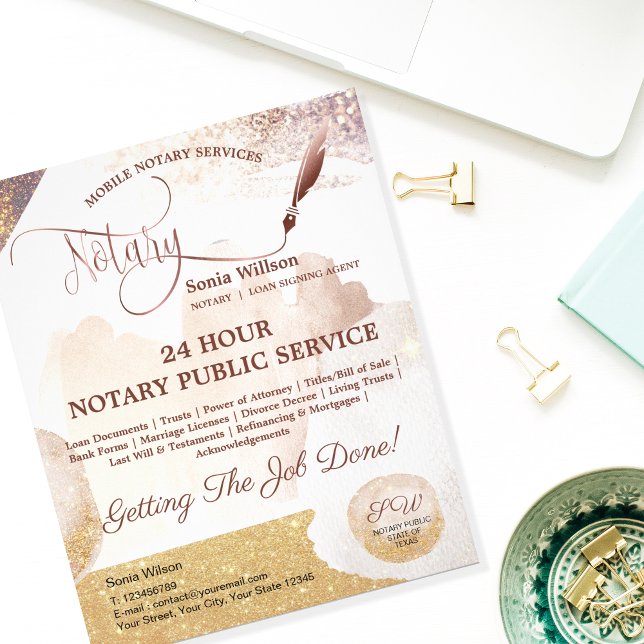 Modern Abstract Mobile Notary & Loan Signing  Flyer (Creator Uploaded)