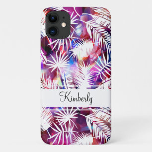 Modern Abstract Monogram Tropical Pattern Case-Mate iPhone Case