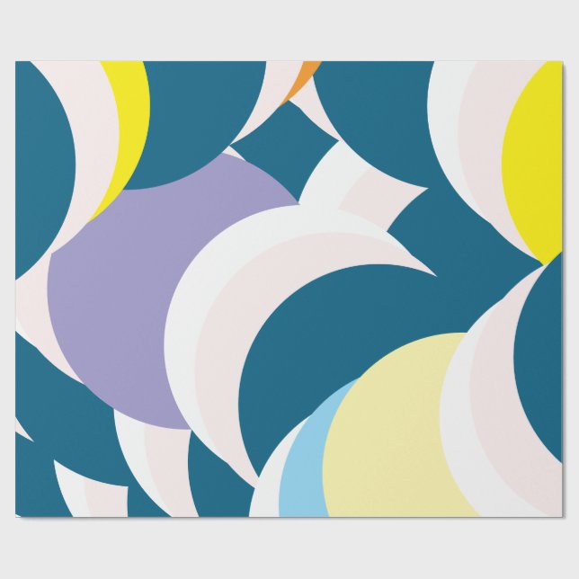 Modern Abstract Multicolor Pop Art Wrapping Paper (Flat)