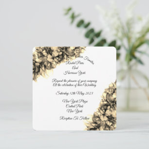 Modern Abstract Natural Elegant Haze wedding  Card