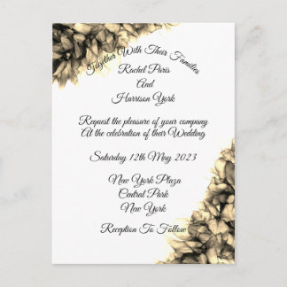 Modern Abstract Natural Elegant Haze wedding  Invi Postcard
