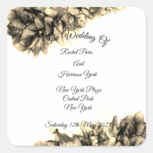 Modern Abstract Natural Elegant Haze wedding Square Sticker