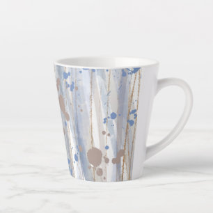 Modern Abstract Nature Art Brushstrokes Latte Mug