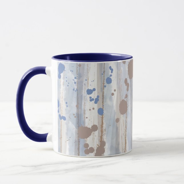 Modern Abstract Nature Art Brushstrokes Mug (Left)