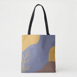 Modern Abstract Nature-Inspired Tote Bag