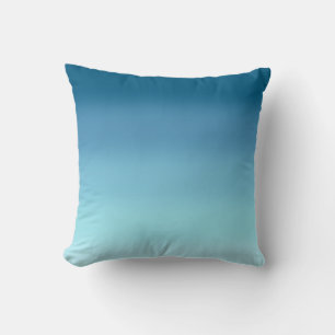Modern abstract ocean blue gradient cushion