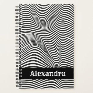 Modern Abstract Optical Illusion Personalised  Planner