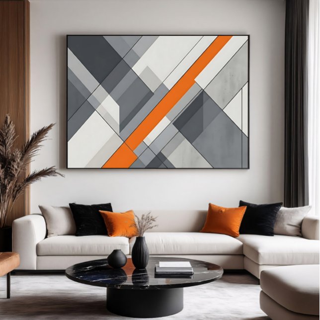 Modern Abstract Orange Accent Poster (Creator Uploaded)