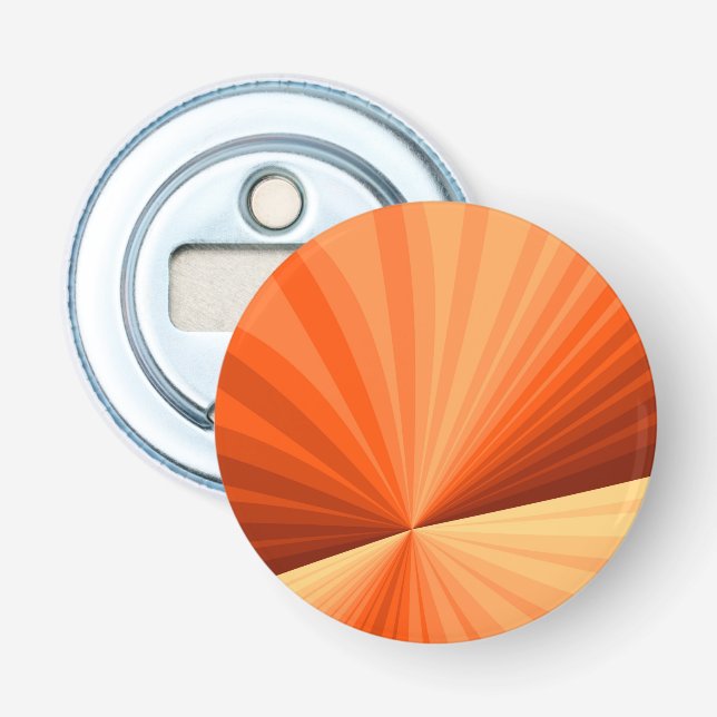 Modern Abstract Orange Red Vanilla Graphic Fractal Bottle Opener (Front)
