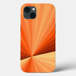 Modern Abstract Orange Red Vanilla Graphic Fractal iPhone 13 Case