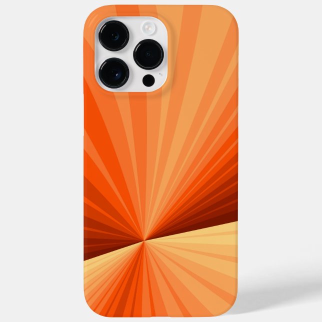 Modern Abstract Orange Red Vanilla Graphic Fractal Case-Mate iPhone Case (Back)