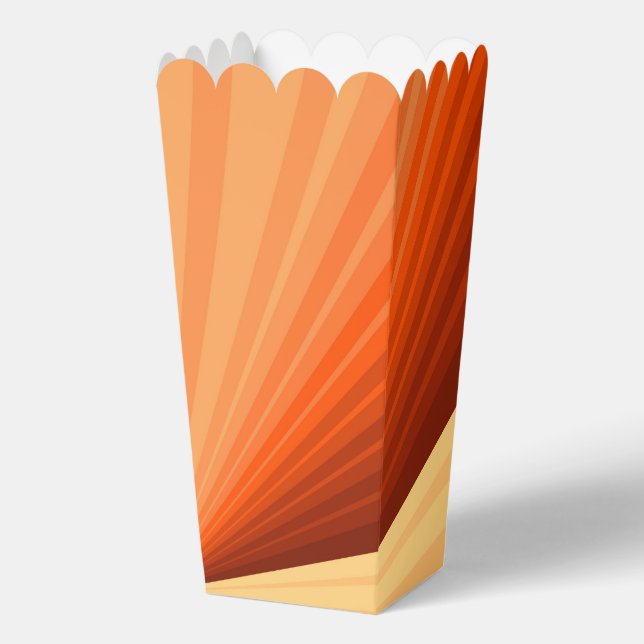 Modern Abstract Orange Red Vanilla Graphic Fractal Favour Box (Front)