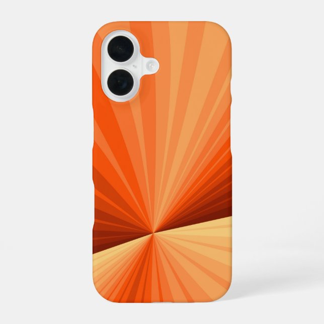 Modern Abstract Orange Red Vanilla Graphic Fractal iPhone 16 Case (Back)