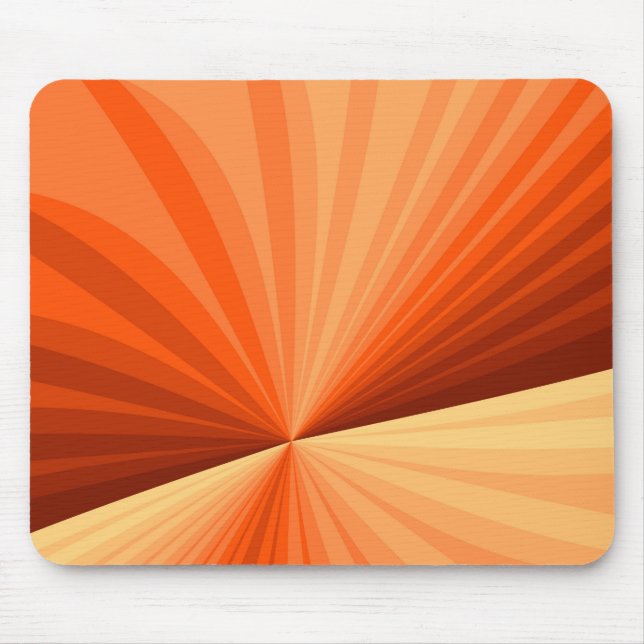 Modern Abstract Orange Red Vanilla Graphic Fractal Mouse Pad (Front)